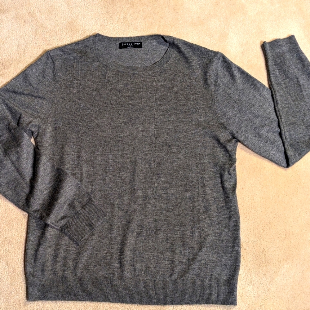 Just No Logo brand silk and wool long sleeve crew neck sweater | Size L - Picture 3 of 9
